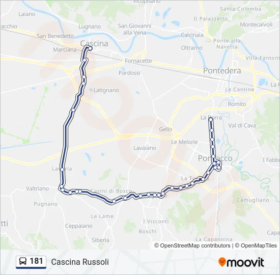 181 Bus Line Map