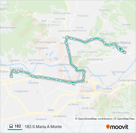 182 Route: Schedules, Stops & Maps - 182-S.Maria A Monte (Updated)