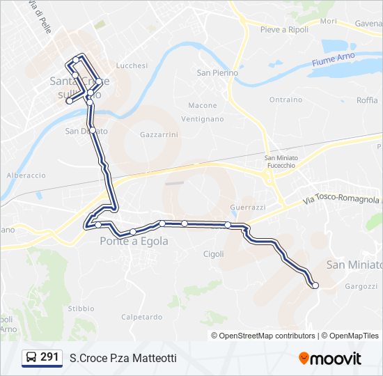 291 Route: Schedules, Stops & Maps - 291-S.Croce P.za Matteotti (Updated)