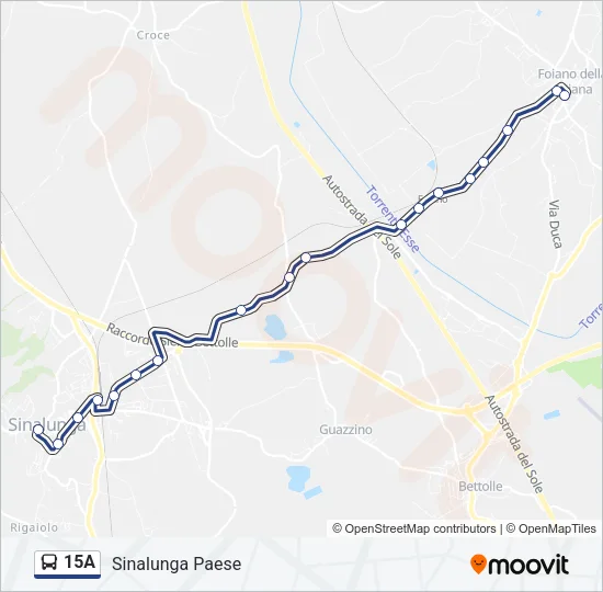 15A Bus Line Map