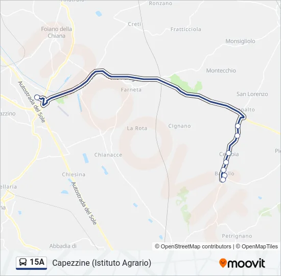 15A Bus Line Map