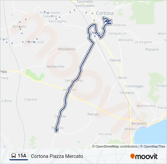Percorso linea bus 15A