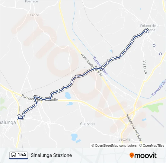 15A Bus Line Map