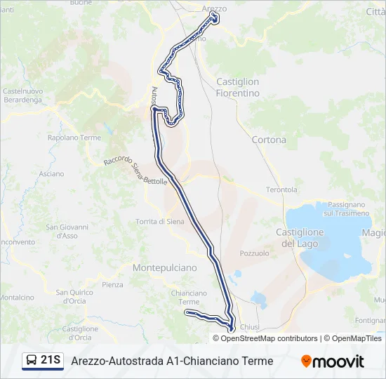 21S Bus Line Map
