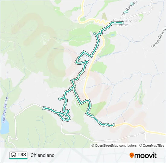 T33 Bus Line Map