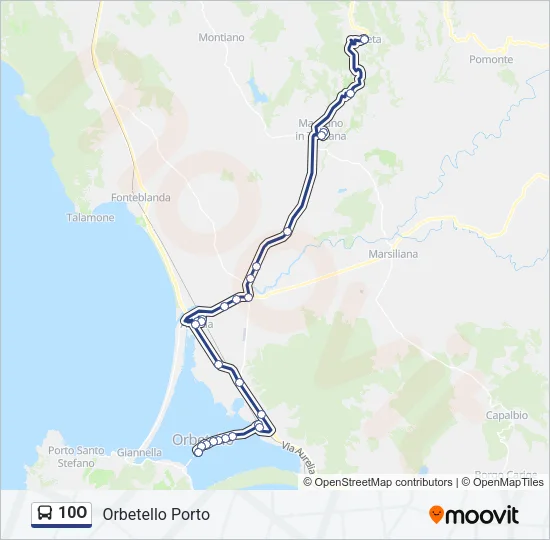 10O Bus Line Map