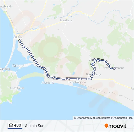 40O Bus Line Map