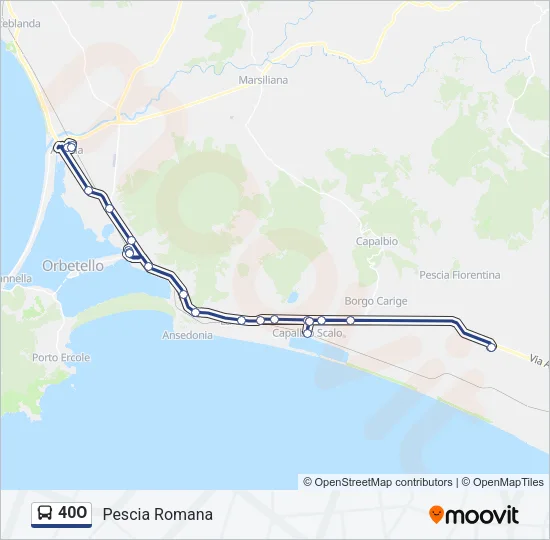 40O Bus Line Map