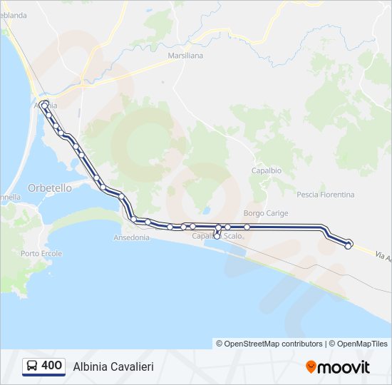 40O bus Line Map