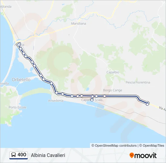 40O Bus Line Map