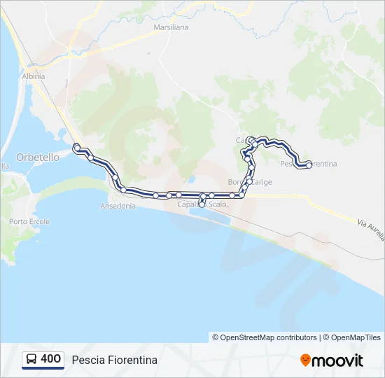 40O Bus Line Map
