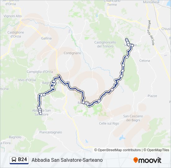 B24 Bus Line Map