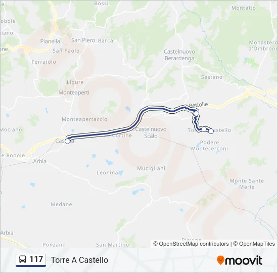 117 Bus Line Map