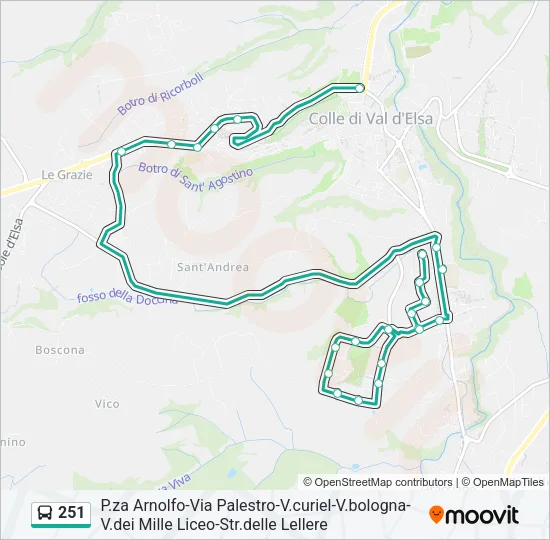 251 Bus Line Map