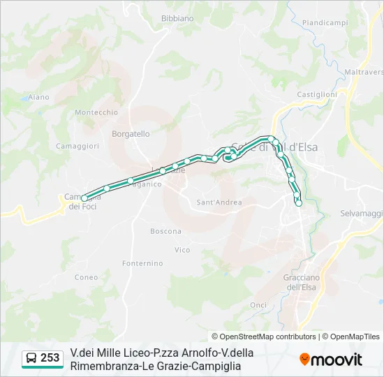 253 Bus Line Map