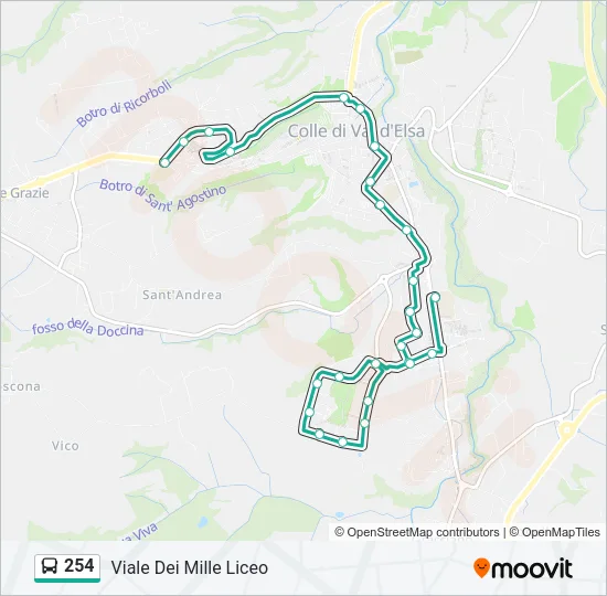 254 Bus Line Map