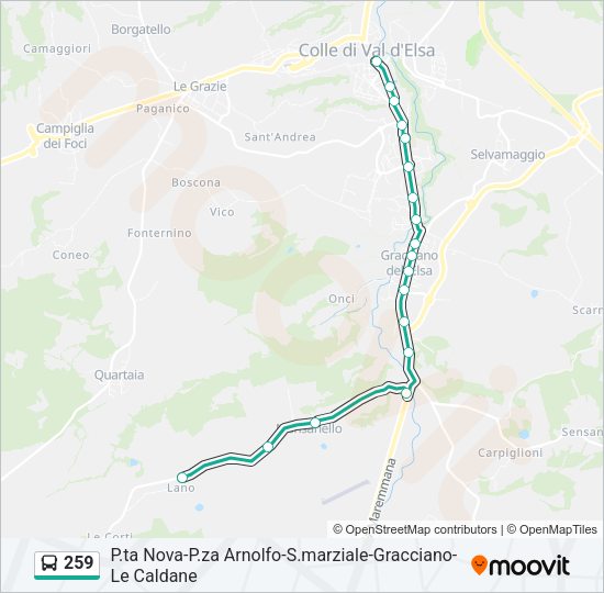 259 Bus Line Map