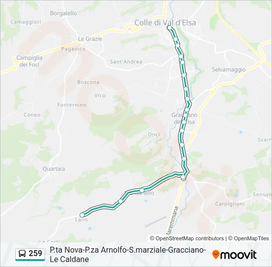 259 Bus Line Map