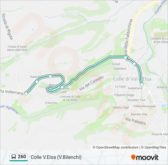 260 Bus Line Map