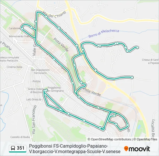351 Bus Line Map