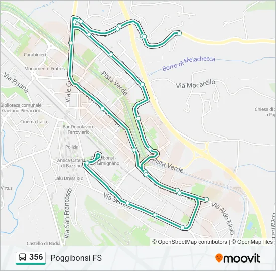 356 Bus Line Map
