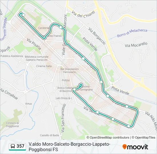 357 Bus Line Map