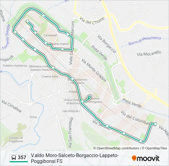 357 Bus Line Map