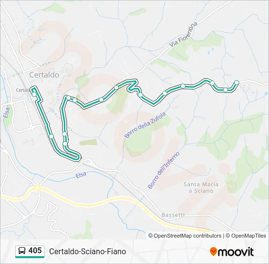 405 Bus Line Map