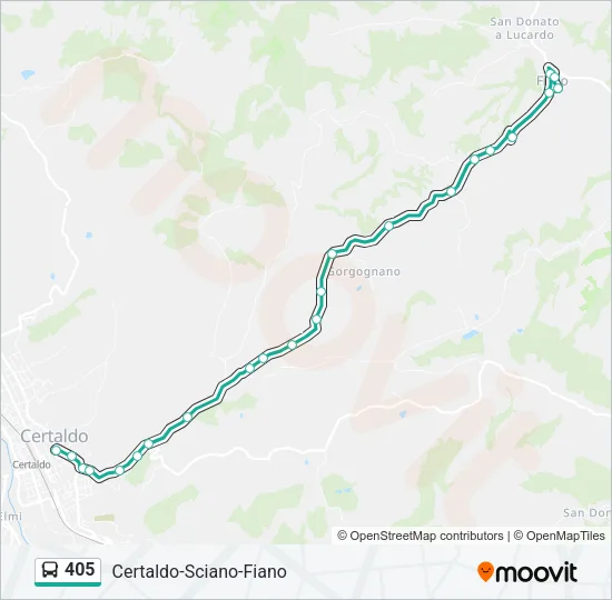 405 Bus Line Map