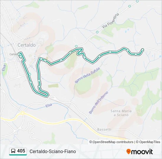 405 Bus Line Map