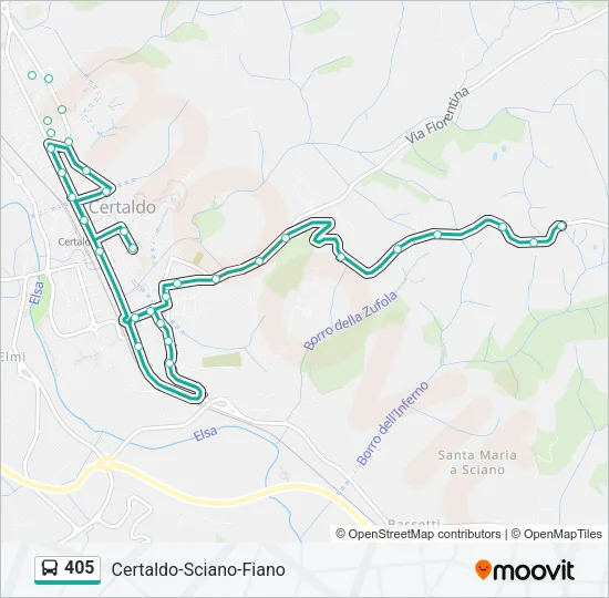 405 Bus Line Map