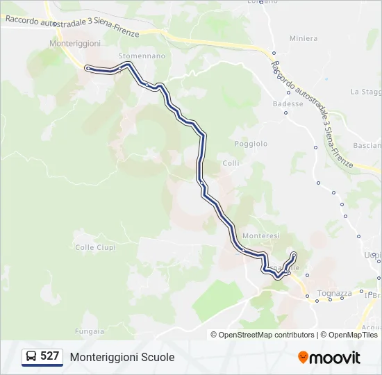 527 Bus Line Map