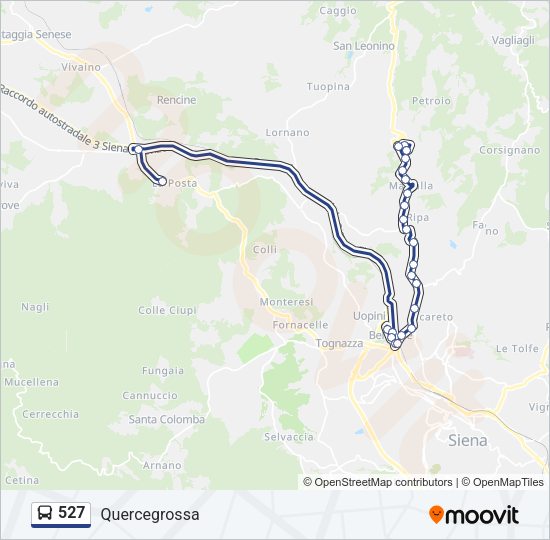 527 Bus Line Map