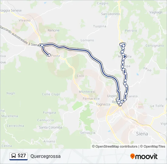 527 Bus Line Map
