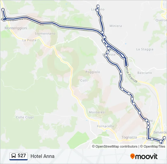 527 Bus Line Map