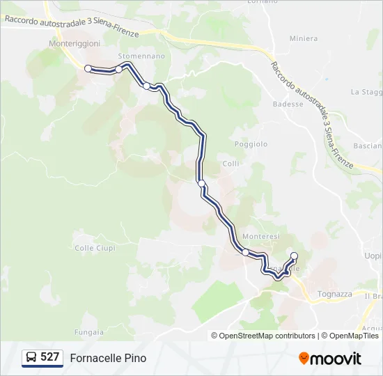 527 Bus Line Map
