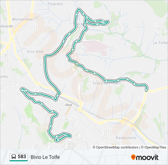 583 bus Line Map