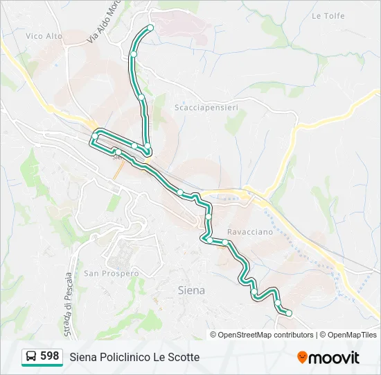 598 Bus Line Map