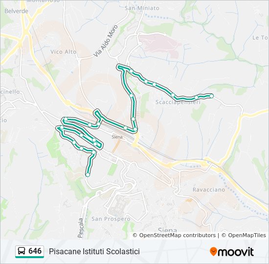 646 bus Line Map