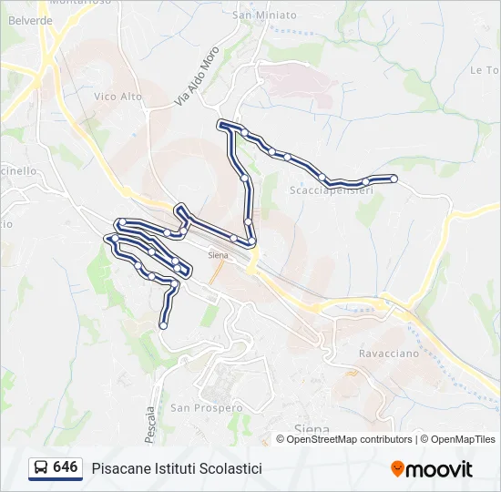 646 Bus Line Map