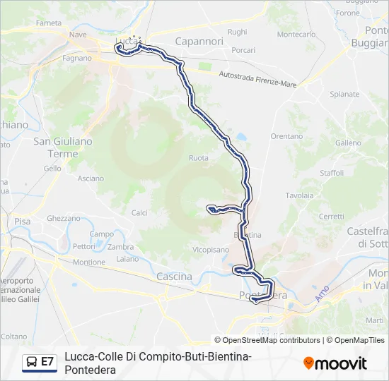Percorso linea  E7