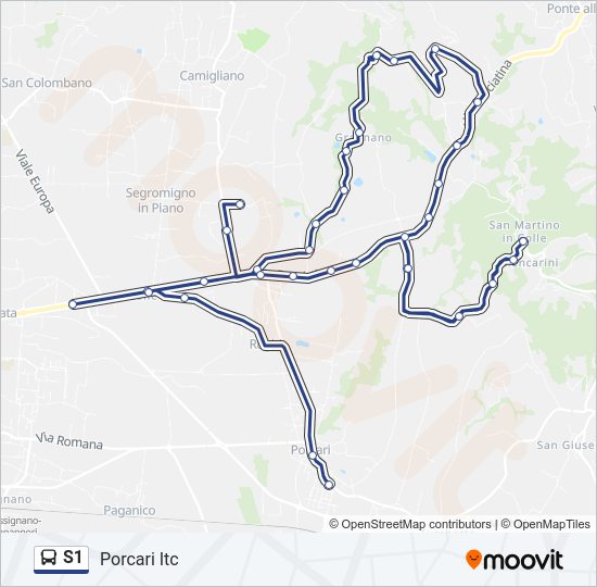 Percorso linea  S1