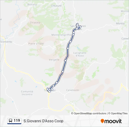 119 Bus Line Map
