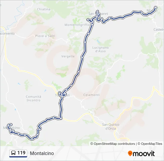 119 Bus Line Map