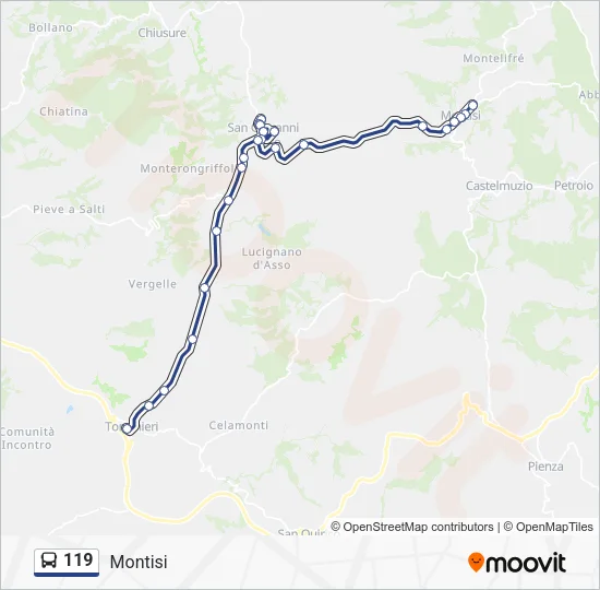 119 Bus Line Map