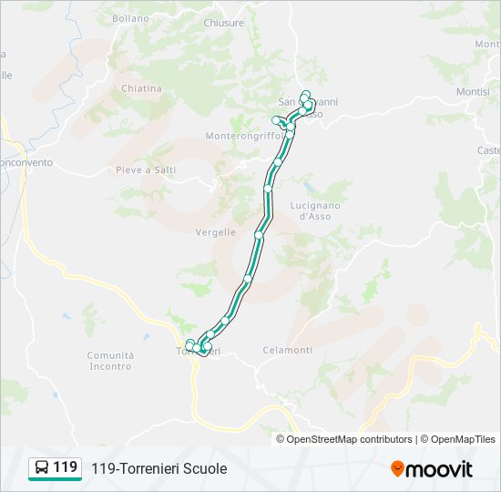 119 Route Schedules Stops Maps 119 Torrenieri Scuole Updated 119-route-schedules-stops-maps-119-torrenieri-scuole-updated