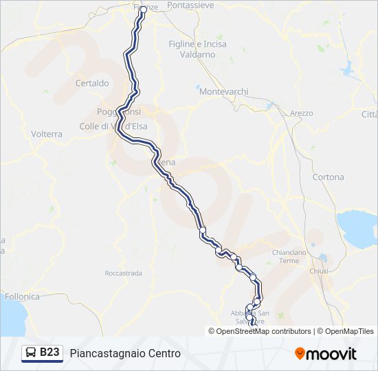 B23 bus Line Map