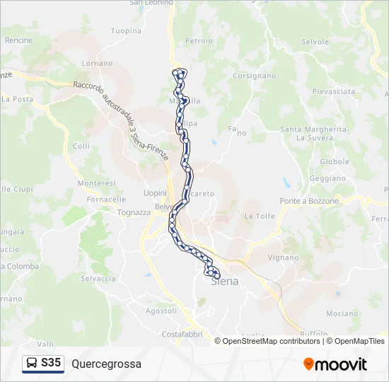 S35 Bus Line Map