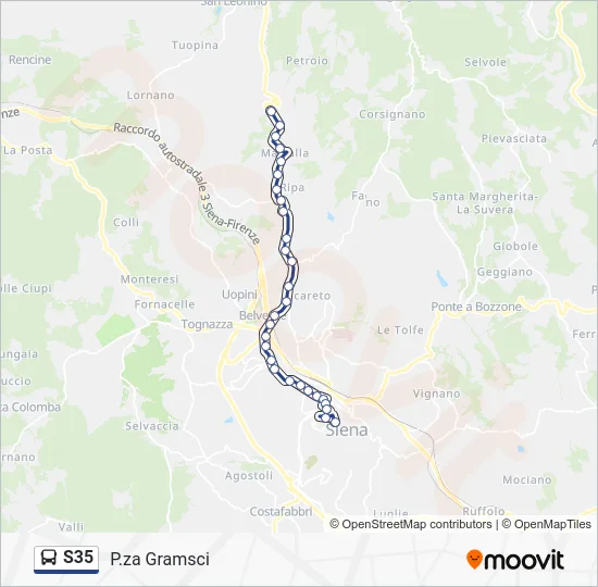 S35 Bus Line Map