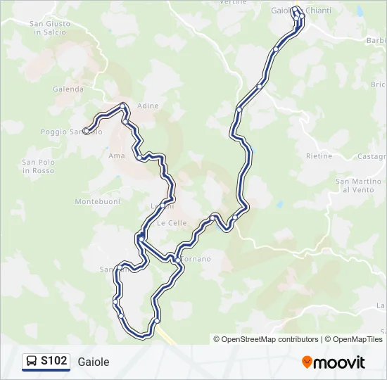 S102 Bus Line Map